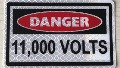 11000 volts 3m reflective sticker