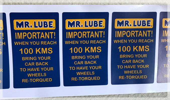 Auto Service Reminder Stickers