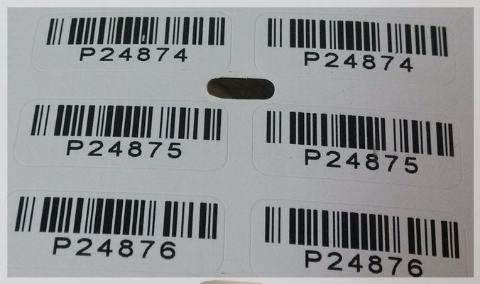 Bar Coded Warranty Void Breakaway Stickers