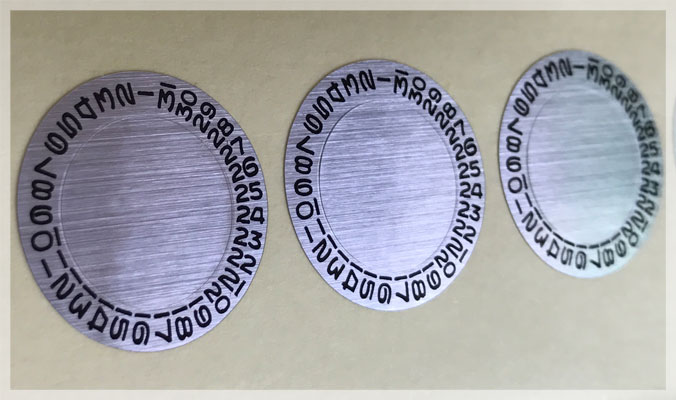 Brushed Chrome Metallic Stickers