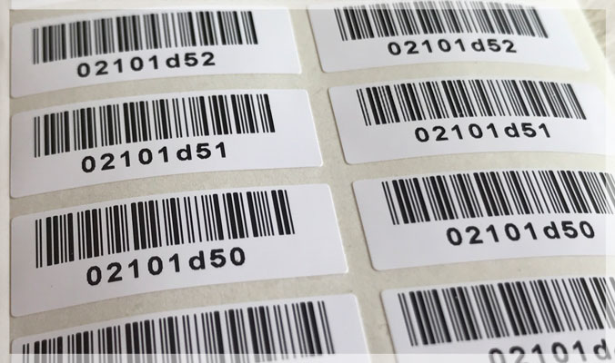 Consecutive Barcode Stickers