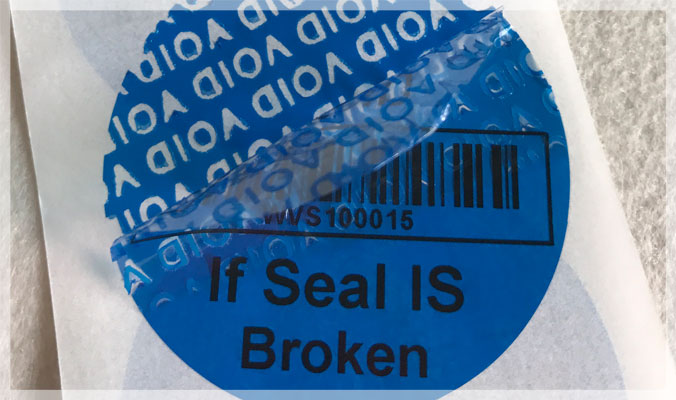 High Residue Tamper Evident VOID Polyester Stickers