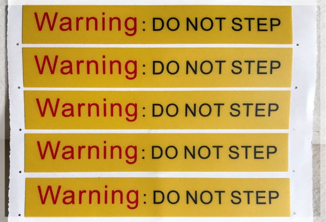 pvc safety labels