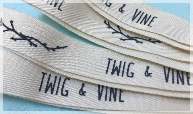 Personalized Cotton Herringbone Ribbon