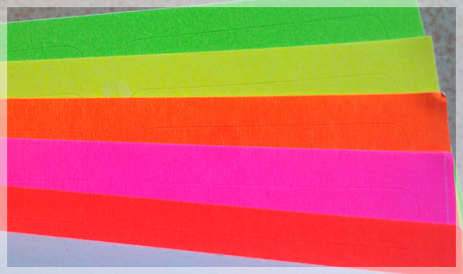 Self Adhesive Fluorescent Stickers