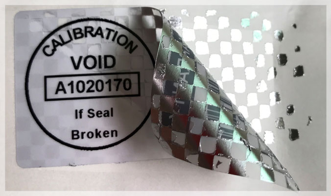 Serial Numbered Checkerboard Tamper Evident Stickers