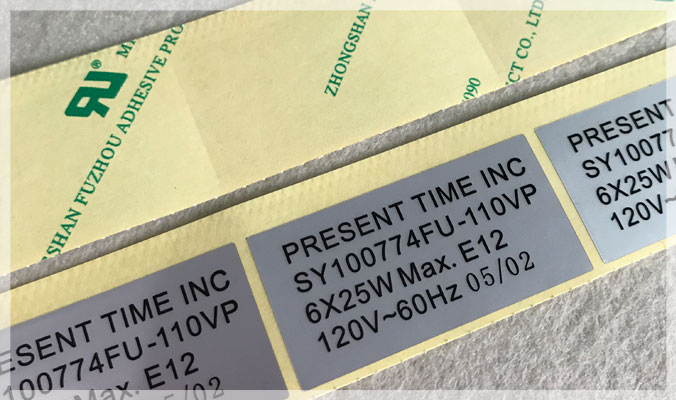 UL Recognized Matte Silver Polyester Labels